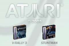 V-Rally 3 & Stuntman box art for GameBoy Advance